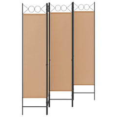 vidaXL 5-Panel Room Divider Beige 200 x 180 cm Fabric 2