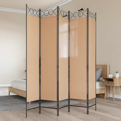 vidaXL Room Divider Beige 200 x 200 cm Fabric 1