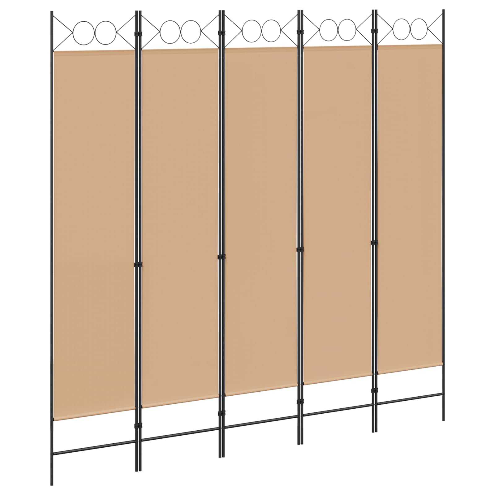 vidaXL Room Divider Beige 200 x 200 cm Fabric 2