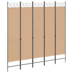 vidaXL Room Divider Beige 200 x 200 cm Fabric 2