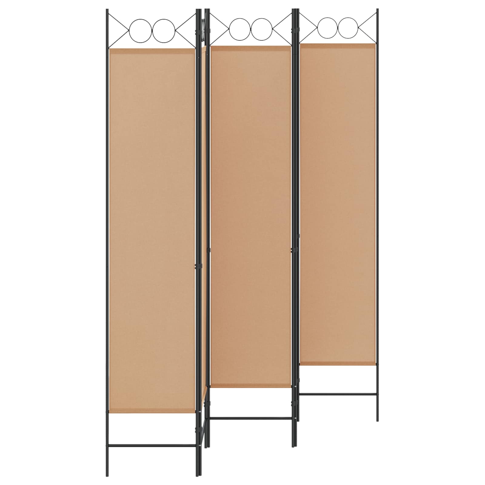 vidaXL Room Divider Beige 200 x 200 cm Fabric 3