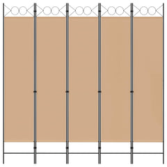 vidaXL Room Divider Beige 200 x 200 cm Fabric 4