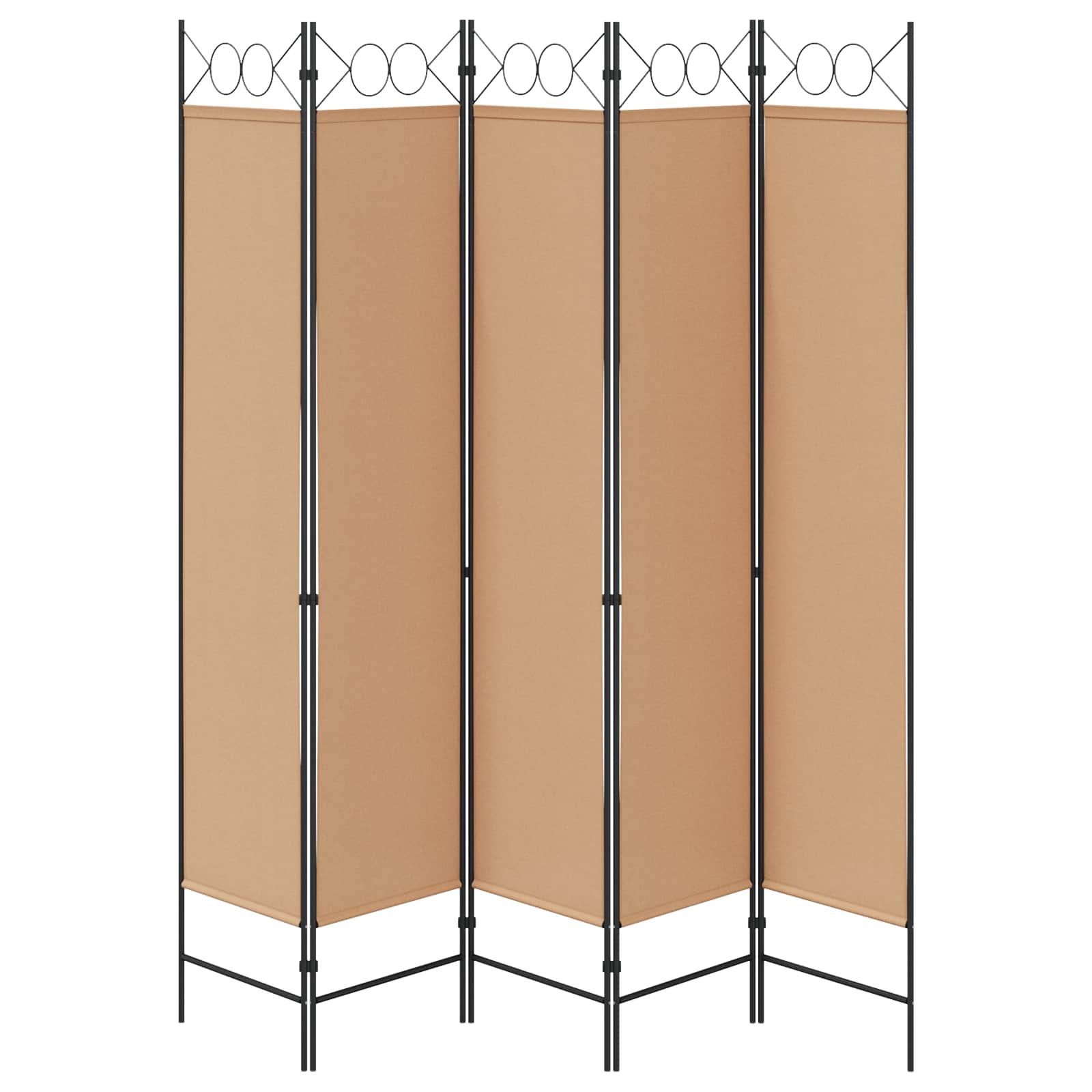 vidaXL Room Divider Beige 200 x 200 cm Fabric 6