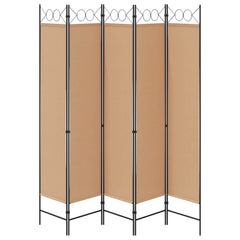 vidaXL Room Divider Beige 200 x 200 cm Fabric 6