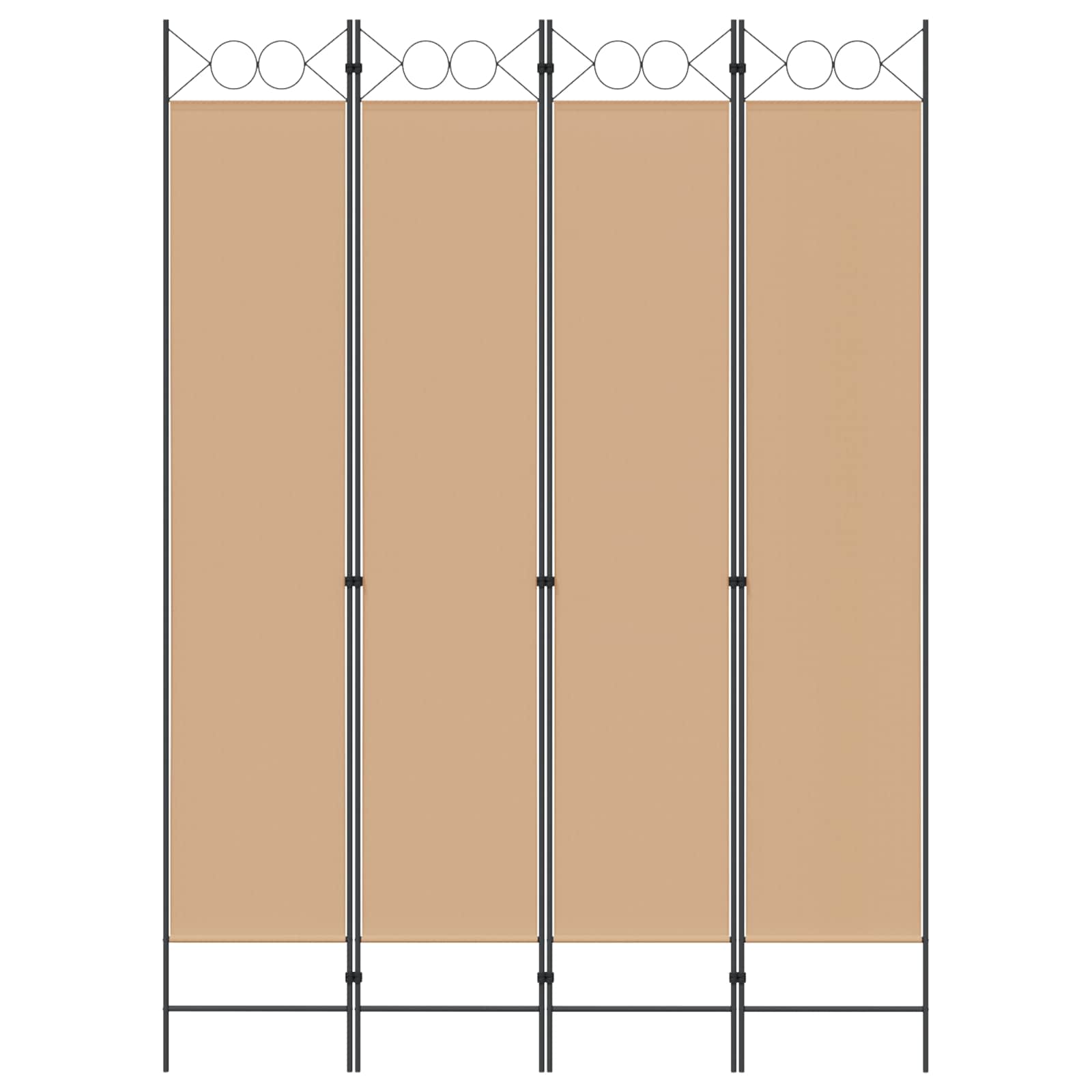 vidaXL Room Divider Beige 160 x 220 cm Fabric 4