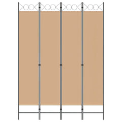 vidaXL Room Divider Beige 160 x 220 cm Fabric 4