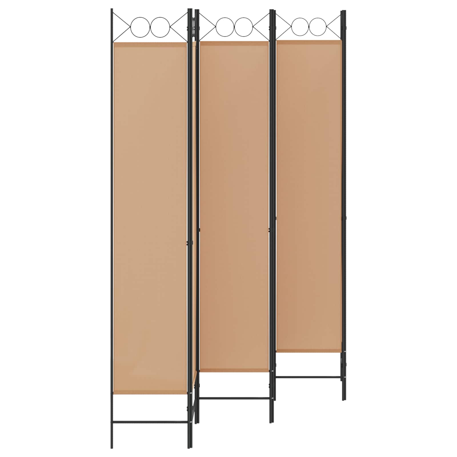 vidaXL 6-Panel Room Divider Beige 240 x 220 cm Fabric 3