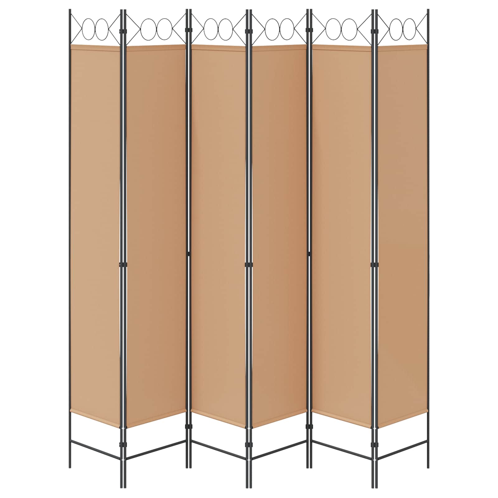 vidaXL 6-Panel Room Divider Beige 240 x 220 cm Fabric 6