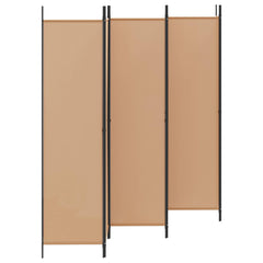 vidaXL 6-Panel Room Divider Beige 300 x 200 cm Fabric 3