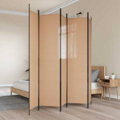 vidaXL Room Divider Beige 250 x 220 cm Fabric 1