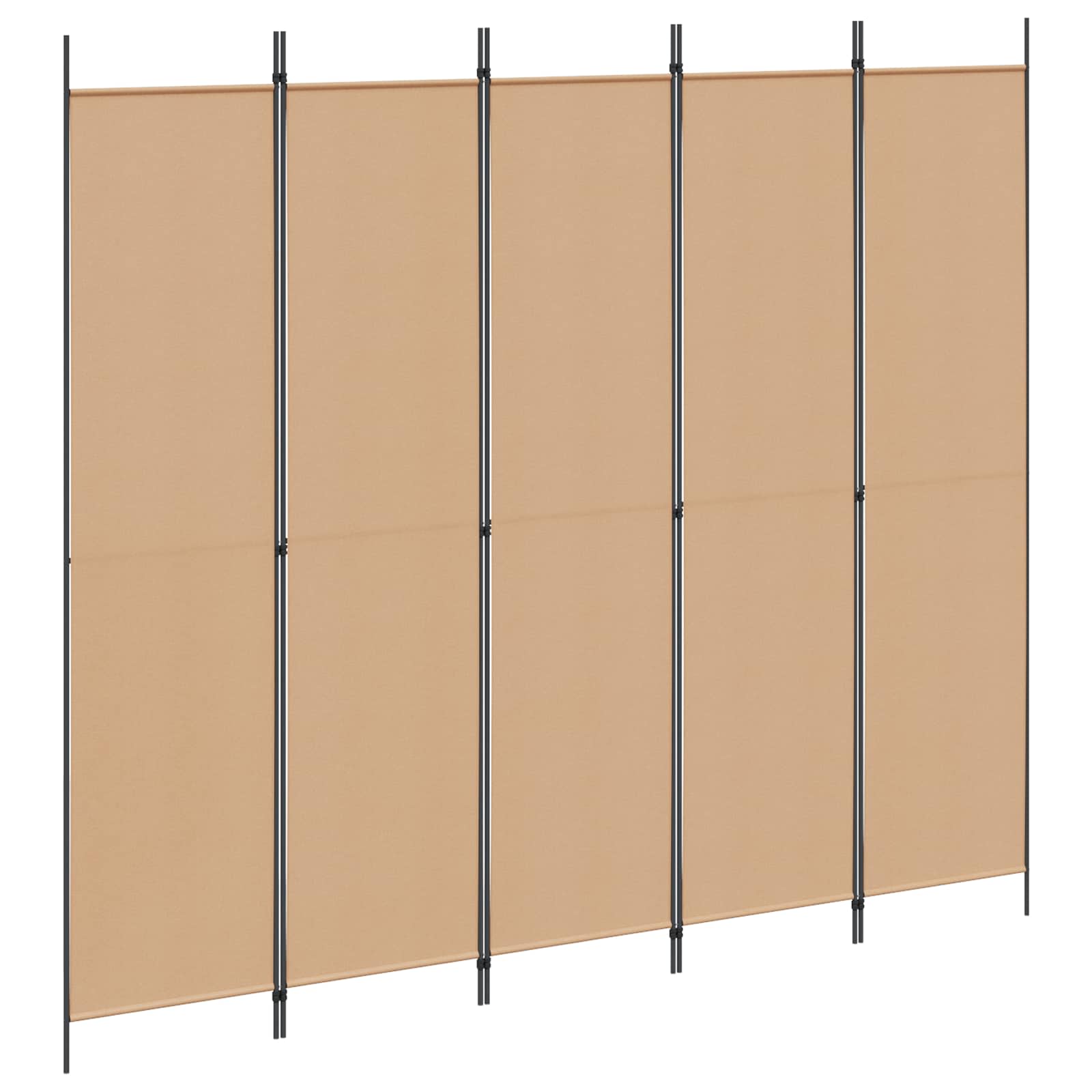vidaXL Room Divider Beige 250 x 220 cm Fabric 2