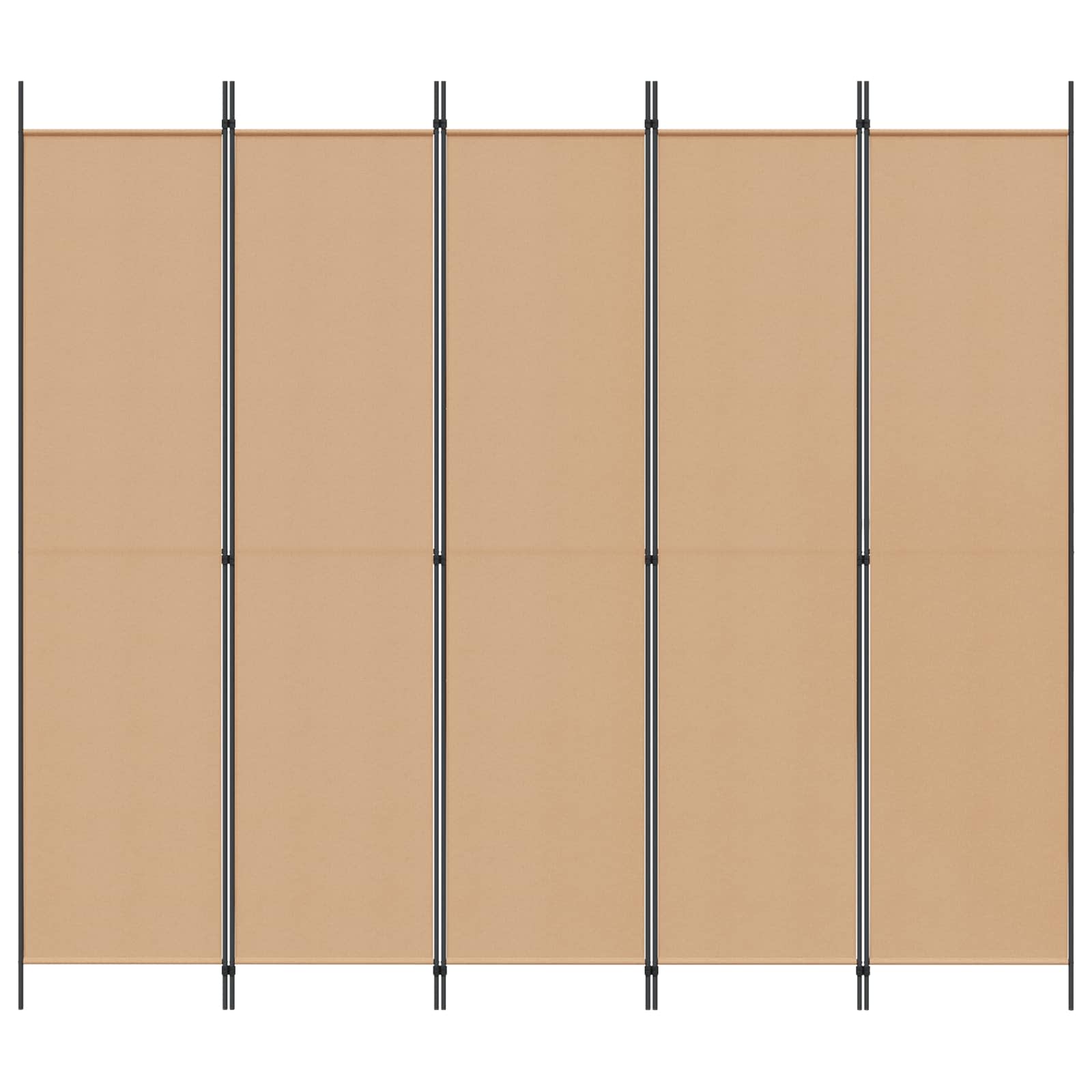 vidaXL Room Divider Beige 250 x 220 cm Fabric 4
