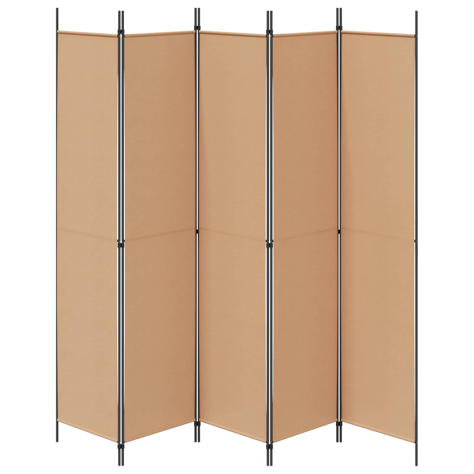 vidaXL Room Divider Beige 250 x 220 cm Fabric 6