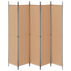 vidaXL Room Divider Beige 250 x 220 cm Fabric 6