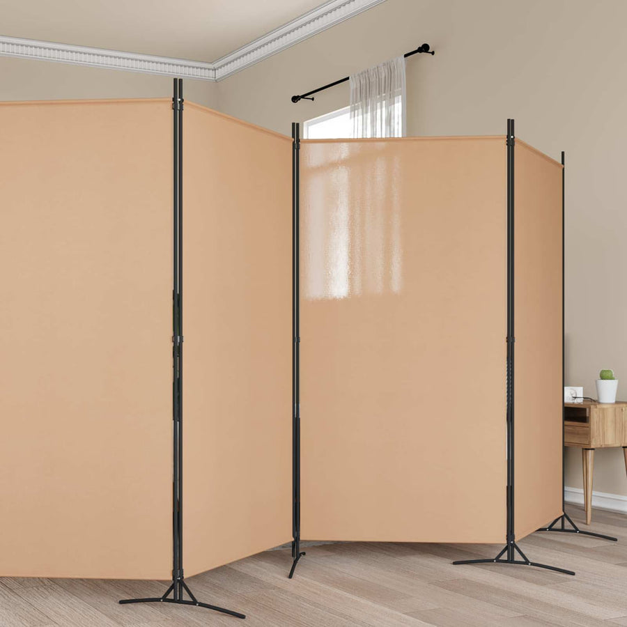 5-Panel Room Divider Beige