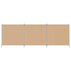 vidaXL 4-Panel Room Divider Beige 525 x 180 cm Fabric 4