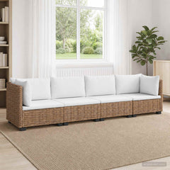 6 pcs Rattan Lounge Set with Cushions GENDT Rattan Natural 2x corner + 2x middle
