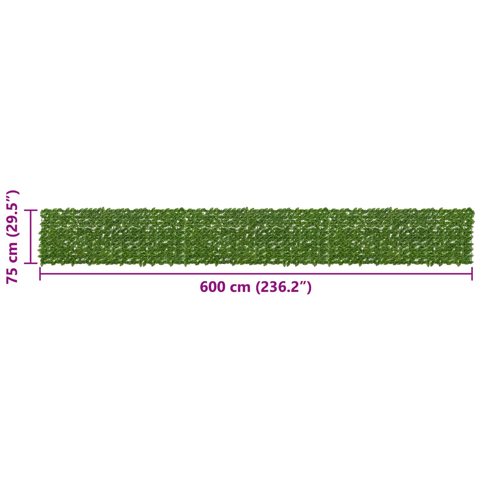 vidaXL Balcony Screen with Leaves Green and Yellow 600 x 75 cm 5