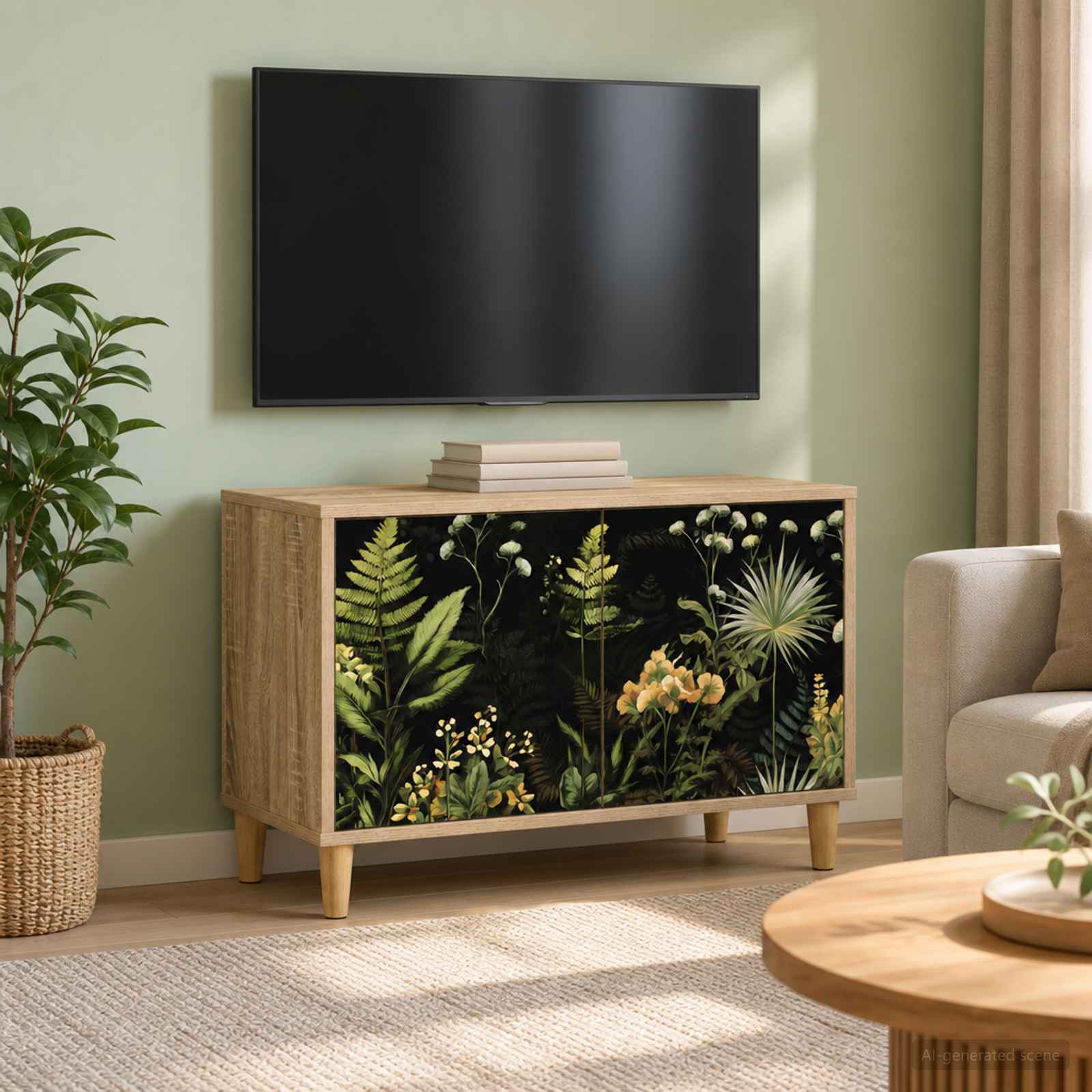 vidaXL TV Cabinet RHENEN 69 x 33 x 50 cm Sonoma Engineered Wood 1