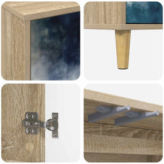 vidaXL TV Cabinet RAALTE 69 x 33 x 50 cm Sonoma Engineered Wood 6