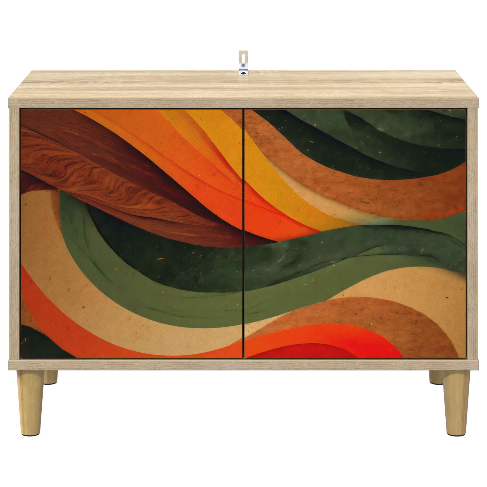 vidaXL TV Cabinet BONN 69 x 33 x 50 cm Sonoma Engineered Wood 4