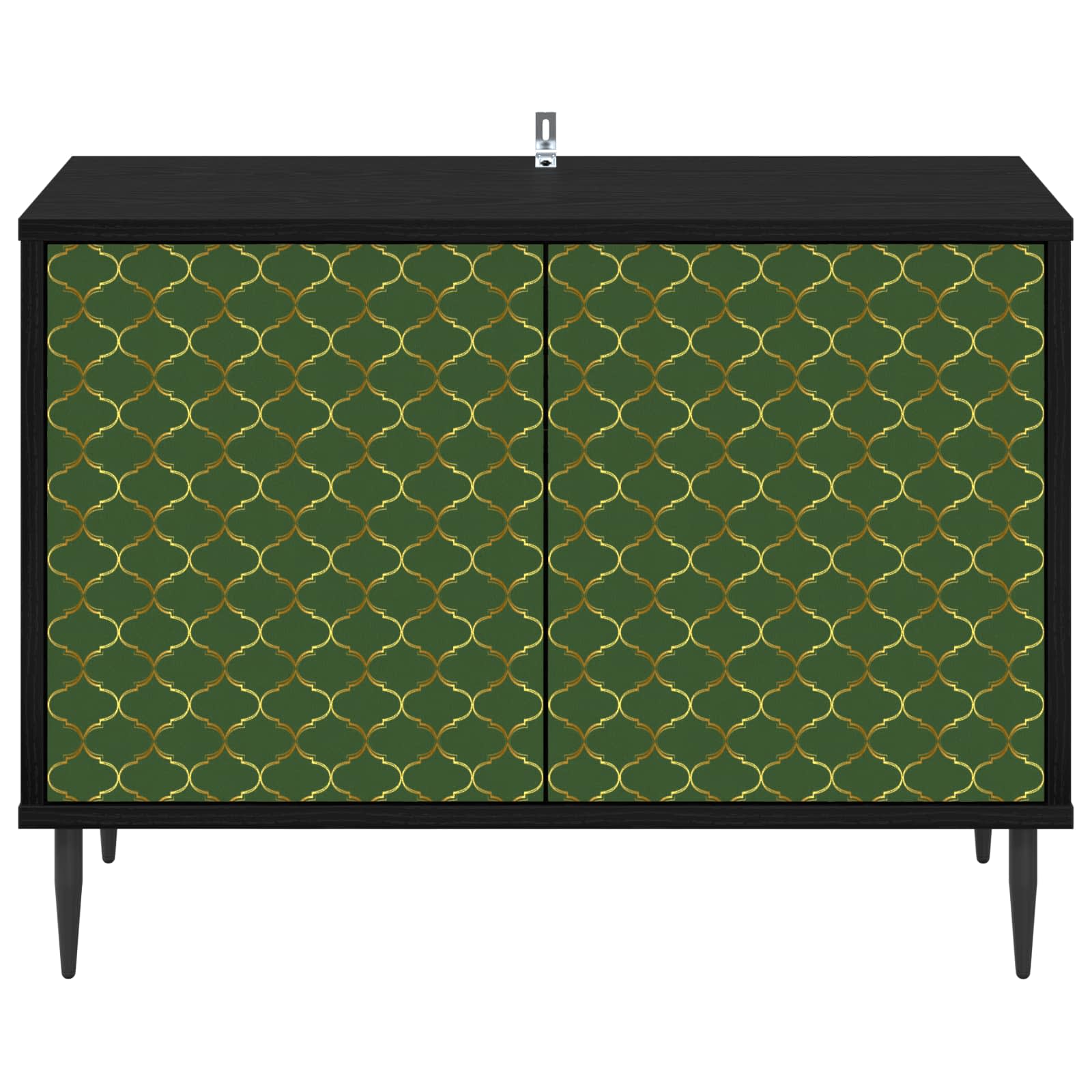 vidaXL TV Cabinet GELEEN 69 x 33 x 50.5 cm Black Oak Engineered Wood 4