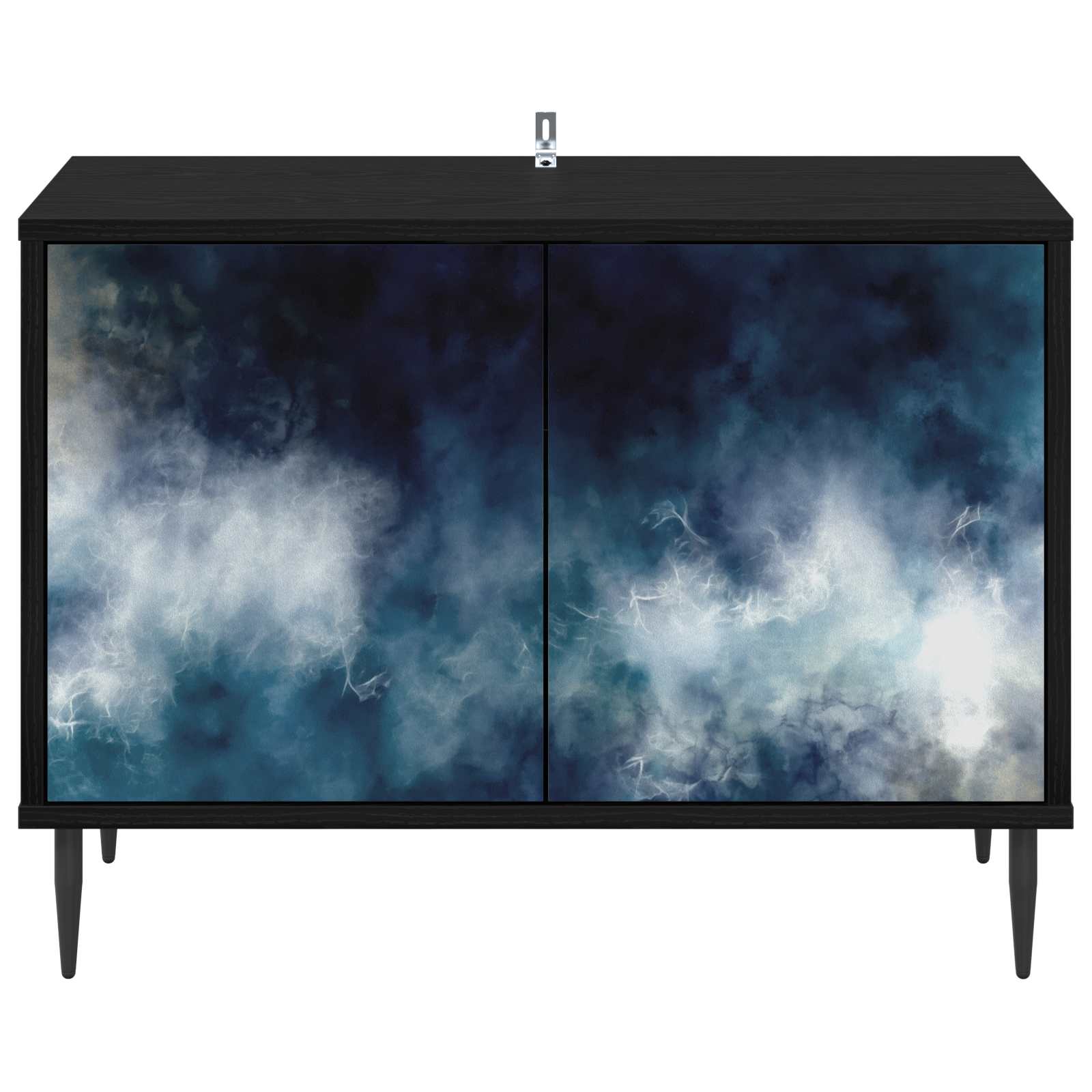 vidaXL TV Cabinet RAALTE 69 x 33 x 50.5 cm Black Oak Engineered Wood 4