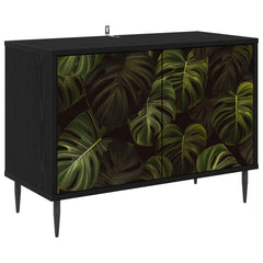 vidaXL TV Cabinet ELBURG 69 x 33 x 50.5 cm Black Oak Engineered Wood 2