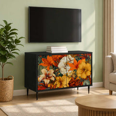 vidaXL TV Cabinet GENNEP 69 x 33 x 50.5 cm Black Oak Engineered Wood 1