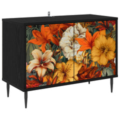 vidaXL TV Cabinet GENNEP 69 x 33 x 50.5 cm Black Oak Engineered Wood 2