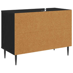 vidaXL TV Cabinet DOKKUM 69 x 33 x 50.5 cm Black Oak Engineered Wood 5