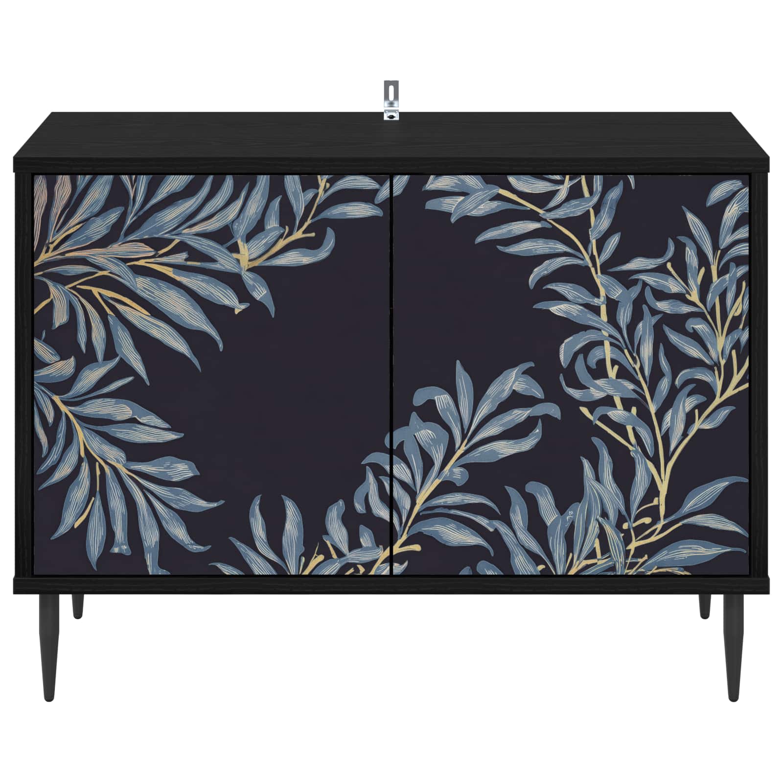 vidaXL TV Cabinet DOKKUM 69 x 33 x 50.5 cm Black Oak Engineered Wood 4