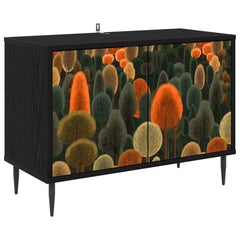 vidaXL TV Cabinet ZAANDAM 69 x 33 x 50.5 cm Black Oak Engineered Wood 2