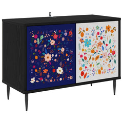 vidaXL TV Cabinet MAINZ 69 x 33 x 50.5 cm Black Oak Engineered Wood 2