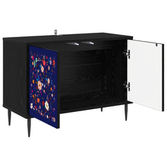 vidaXL TV Cabinet MAINZ 69 x 33 x 50.5 cm Black Oak Engineered Wood 3