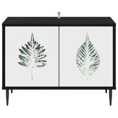 vidaXL TV Cabinet HANAU 69 x 33 x 50.5 cm Black Oak Engineered Wood 4