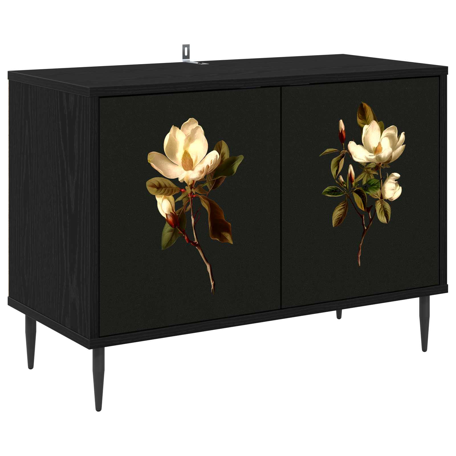 vidaXL TV Cabinet BREMEN 69 x 33 x 50.5 cm Black Oak Engineered Wood 2