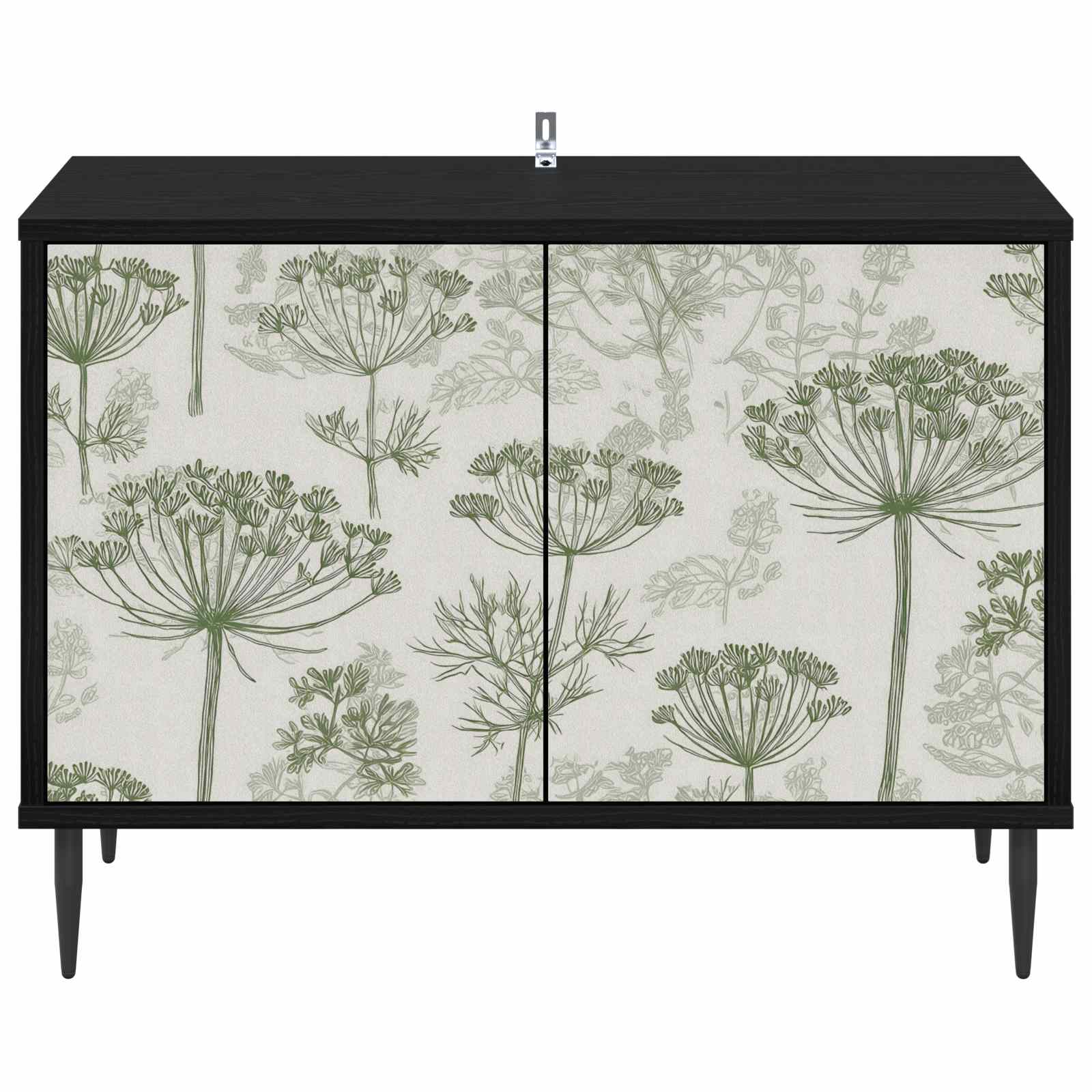 vidaXL TV Cabinet GOTHA 69 x 33 x 50.5 cm Black Oak Engineered Wood 4