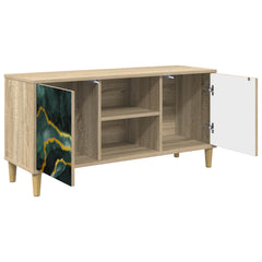 vidaXL TV Cabinet WIJHE 102 x 33 x 50 cm Sonoma Engineered Wood 3
