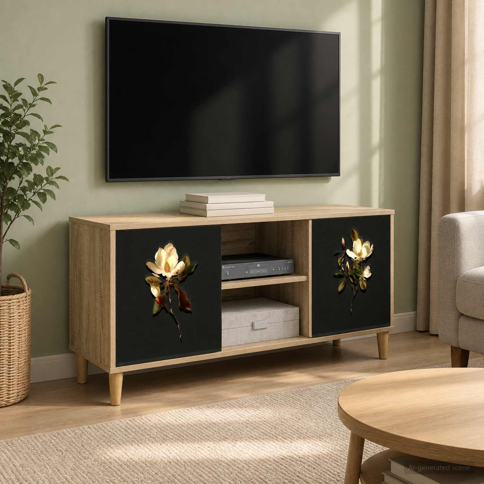 vidaXL TV Cabinet BREMEN 102 x 33 x 50 cm Sonoma Engineered Wood 1