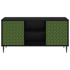 vidaXL TV Cabinet GELEEN 102 x 33 x 51 cm Black Oak Engineered Wood 4