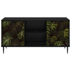 vidaXL TV Cabinet ELBURG 102 x 33 x 51 cm Black Oak Engineered Wood 4