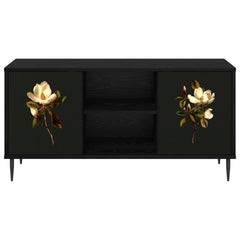vidaXL TV Cabinet BREMEN 102 x 33 x 51 cm Black Oak Engineered Wood 5