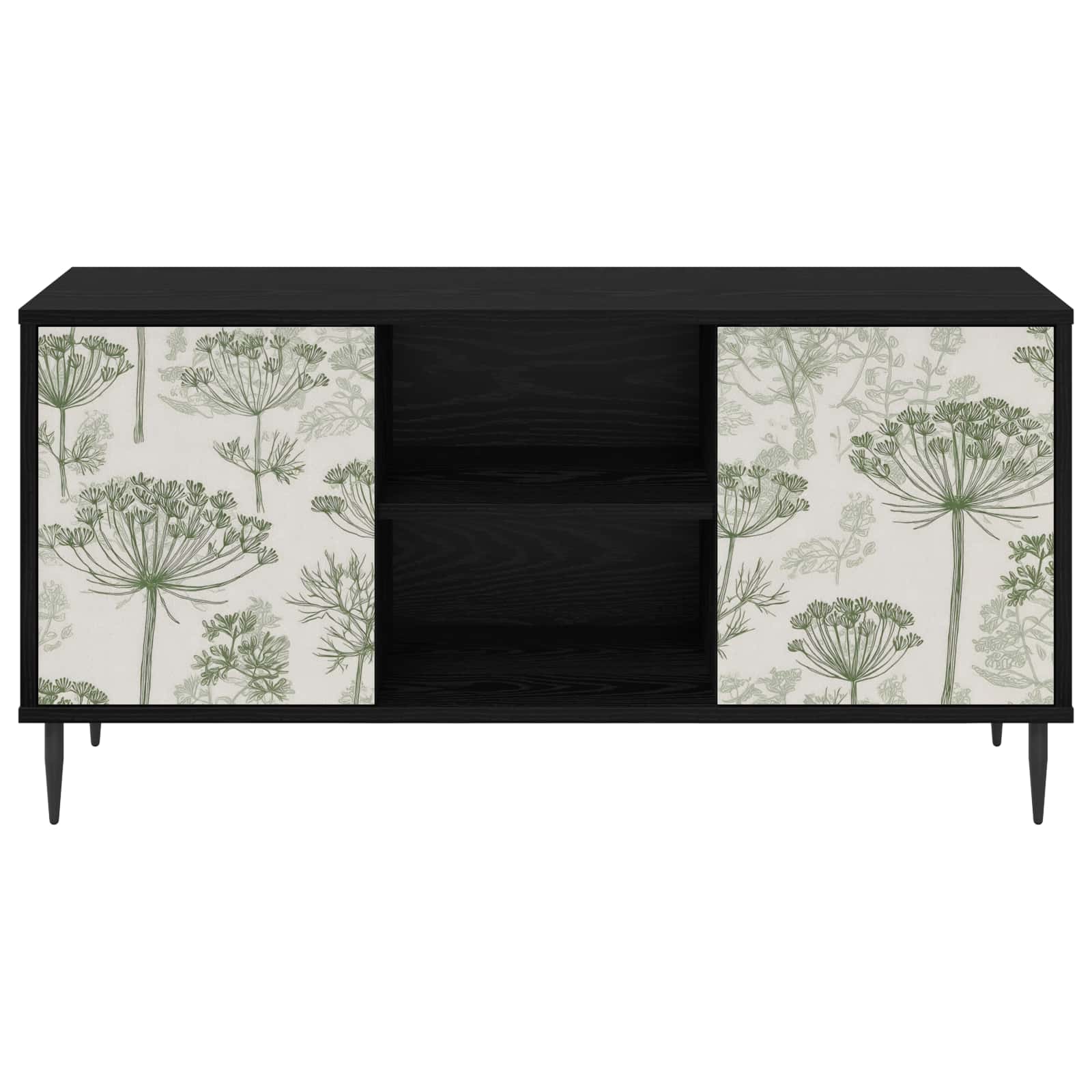 vidaXL TV Cabinet GOTHA 102 x 33 x 51 cm Black Oak Engineered Wood 4