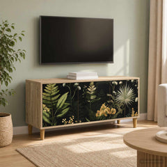 TV Cabinet BONN 102 x 33 x 50 cm Sonoma Engineered Wood Tropical jungle print
