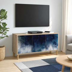 TV Cabinet BONN 102 x 33 x 50 cm Sonoma Engineered Wood Blue marble print