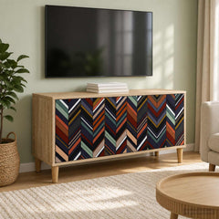 TV Cabinet BONN 102 x 33 x 50 cm Sonoma Engineered Wood Geometric print