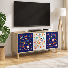 TV Cabinet BONN 102 x 33 x 50 cm Sonoma Engineered Wood Floral print