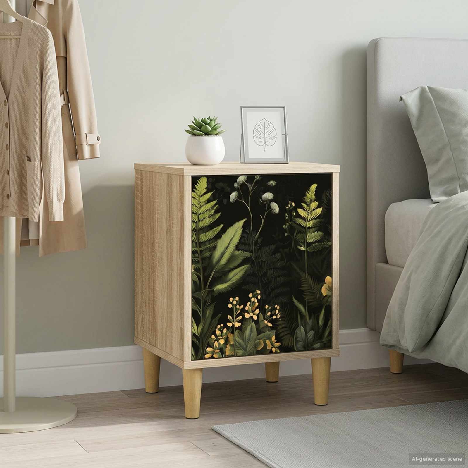 vidaXL Bedside Cabinet RHENEN Sonoma Oak 36 x 33 x 50 cm 1