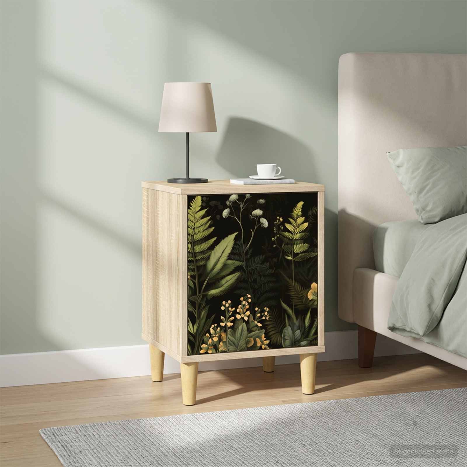 vidaXL Bedside Cabinet RHENEN 2 pcs Sonoma Oak 36 x 33 x 50 cm 4